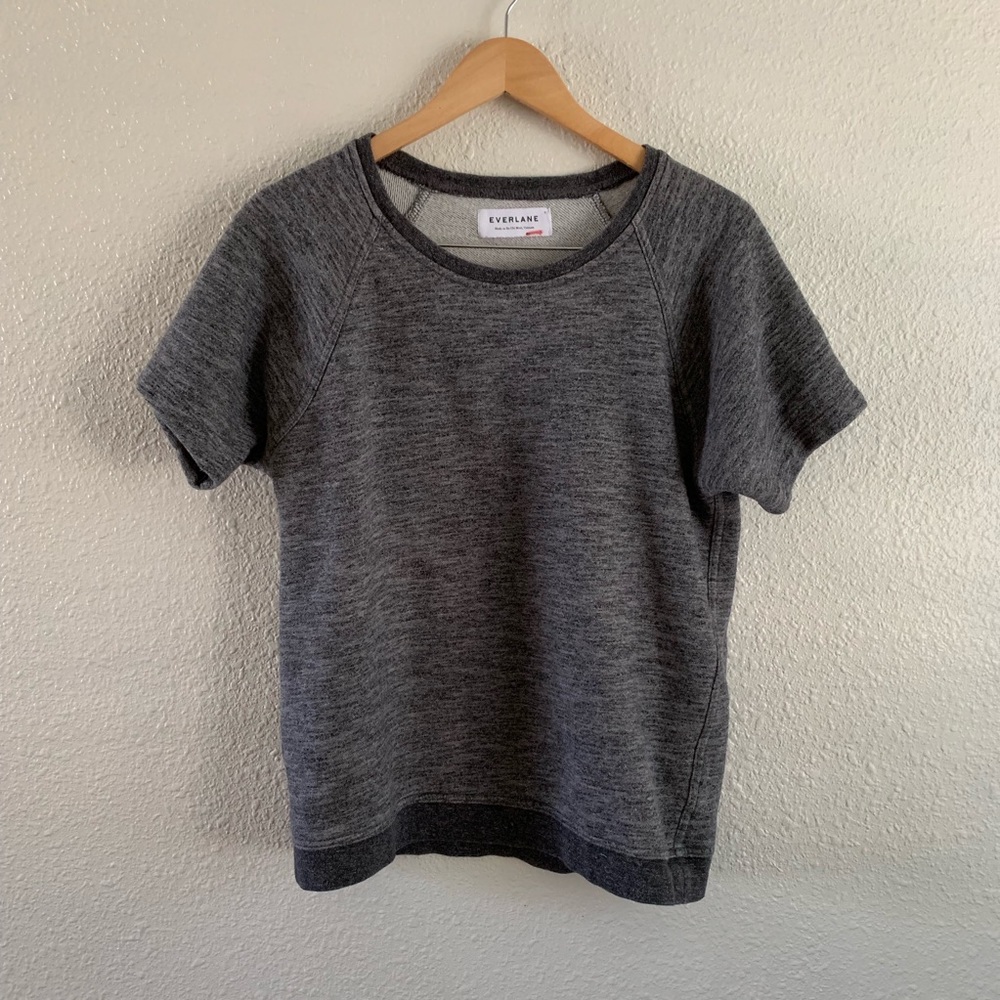 EVERLANE Short Sleeve Sweatshirt Top